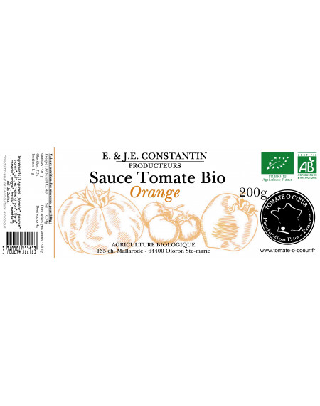 Sauce Tomate Orange Bio