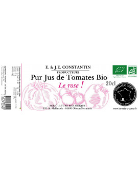 Étiquette Jus de Tomate Rose